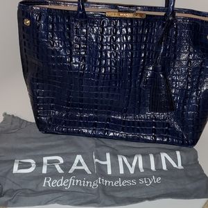 Cute Brahmin shoulder tote croc blue